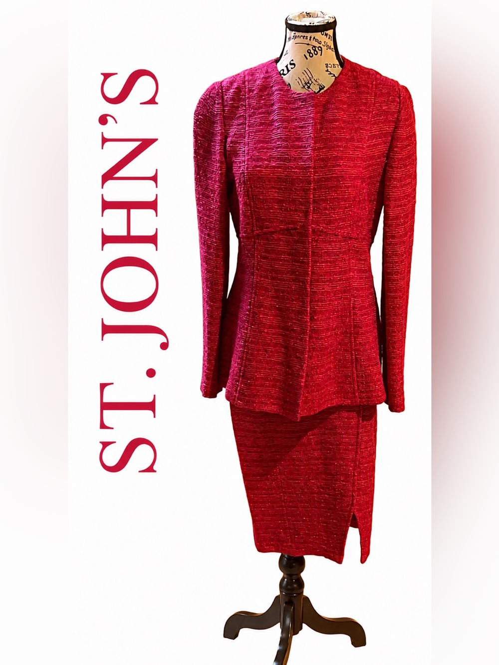 St. John Knit Set Dress with jacket